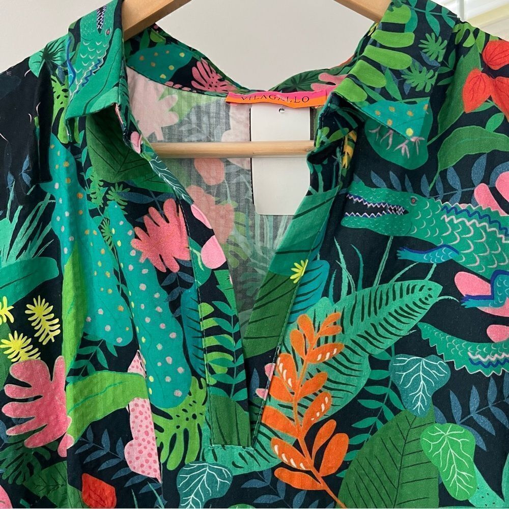 Vilagallo Collar Sleeveless Print Sheath Mini Dress Sz 18 (50) NWT - Picture 10 of 10